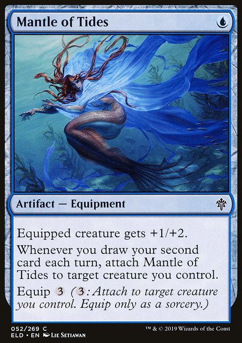 Mantle of Tides, Throne of Eldraine #52, Magic: The Gathering card