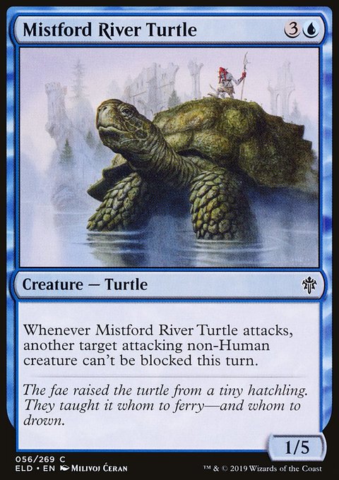Mistford River Turtle, Throne of Eldraine #56, Magic: The Gathering card