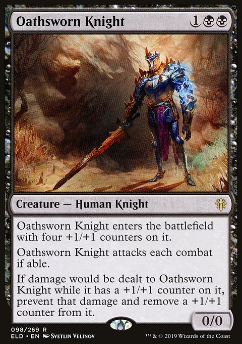 Oathsworn Knight, Throne of Eldraine #98, Magic: The Gathering card