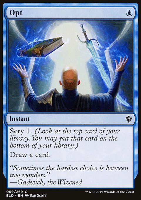 Opt, Throne of Eldraine #59, Magic: The Gathering card