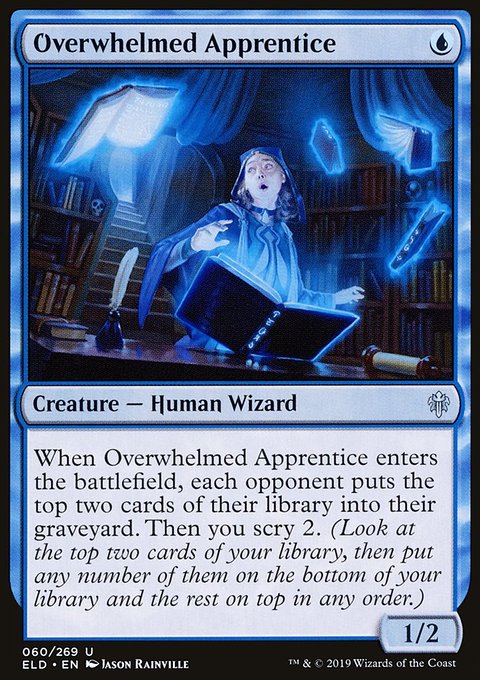 Overwhelmed Apprentice, Throne of Eldraine #60, Magic: The Gathering card