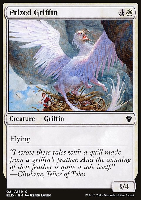 Prized Griffin, Throne of Eldraine #24, Magic: The Gathering card