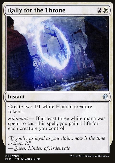 Rally for the Throne, Throne of Eldraine #25, Magic: The Gathering card