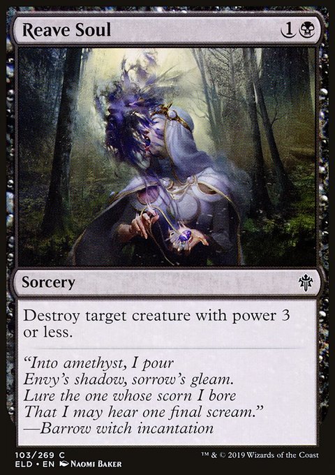 Reave Soul, Throne of Eldraine #103, Magic: The Gathering card