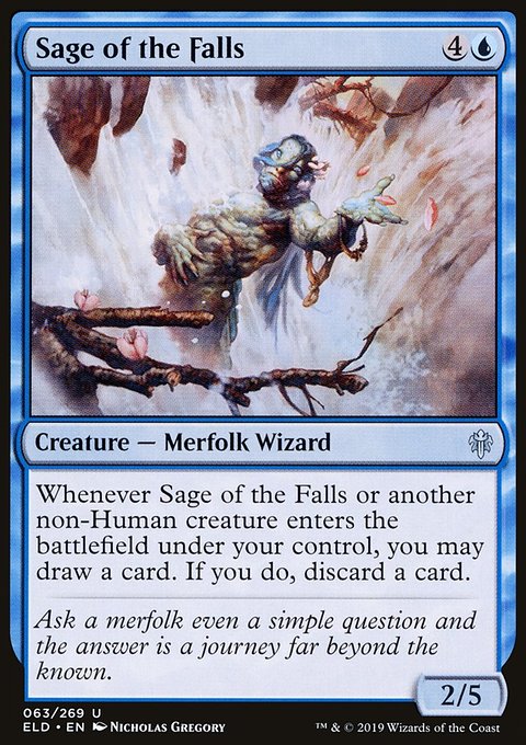 Sage of the Falls, Throne of Eldraine #63, Magic: The Gathering card