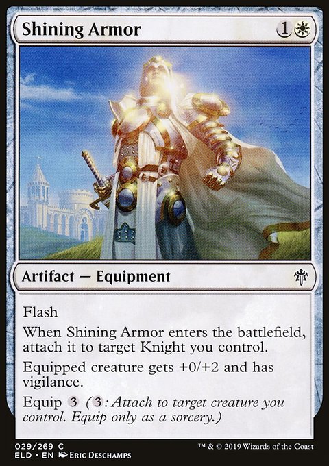 Shining Armor, Throne of Eldraine #29, Magic: The Gathering card