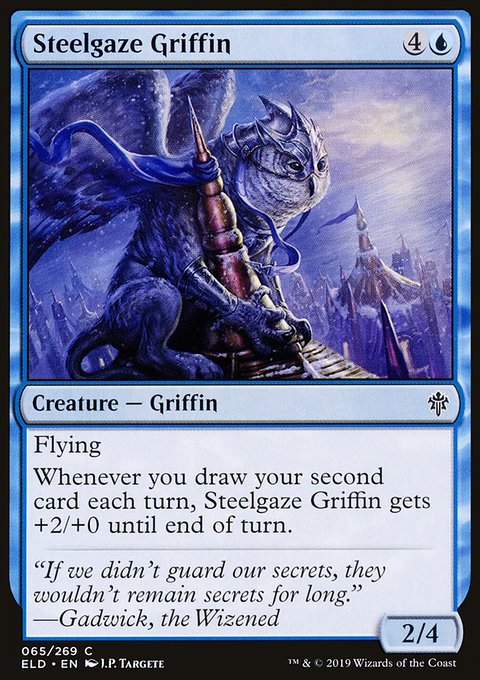 Steelgaze Griffin, Throne of Eldraine #65, Magic: The Gathering card