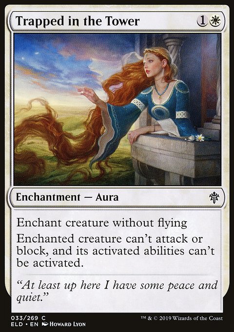 Trapped in the Tower, Throne of Eldraine #33, Magic: The Gathering card