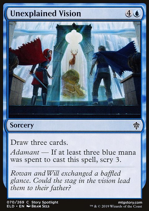 Unexplained Vision, Throne of Eldraine #70, Magic: The Gathering card