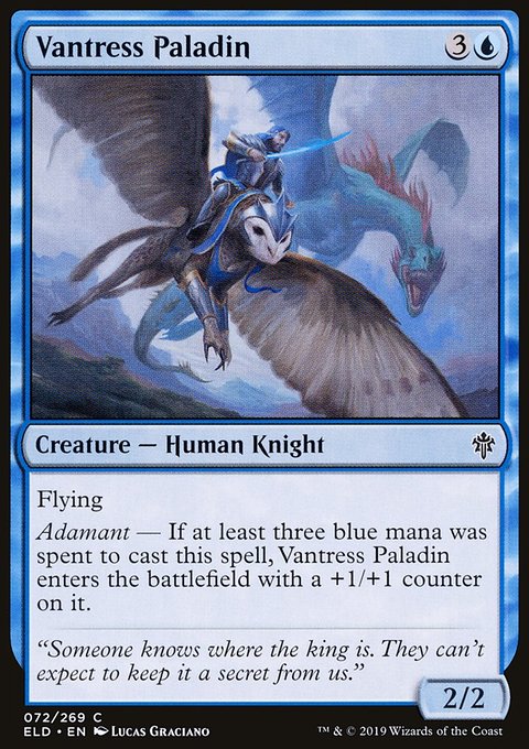 Vantress Paladin, Throne of Eldraine #72, Magic: The Gathering card