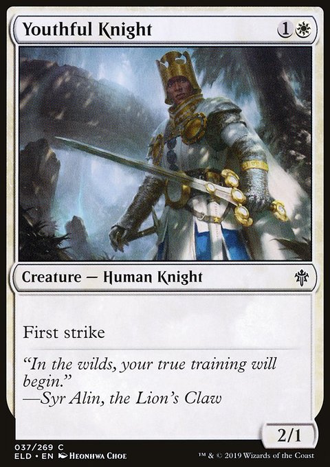 Youthful Knight, Throne of Eldraine #37, Magic: The Gathering card