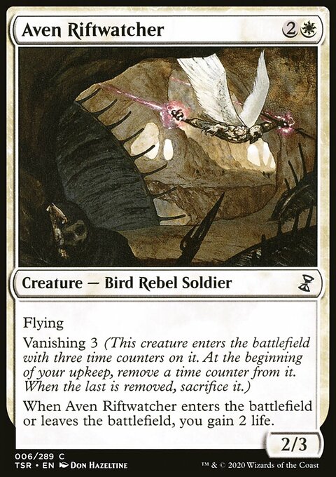 Aven Riftwatcher, Time Spiral Remastered #6, Magic: The Gathering card