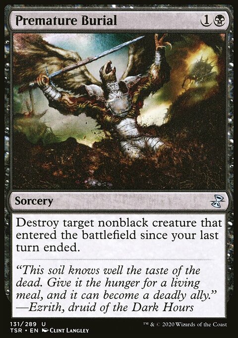 Premature Burial, Time Spiral Remastered #131, Magic: The Gathering card