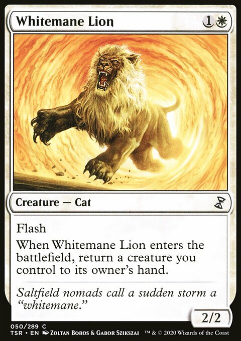 Whitemane Lion, Time Spiral Remastered #50, Magic: The Gathering card