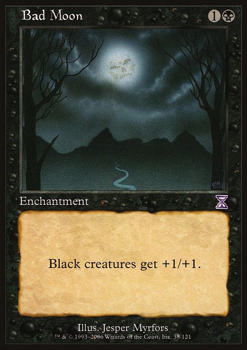 Bad Moon, Time Spiral Timeshifted #38, Magic: The Gathering card