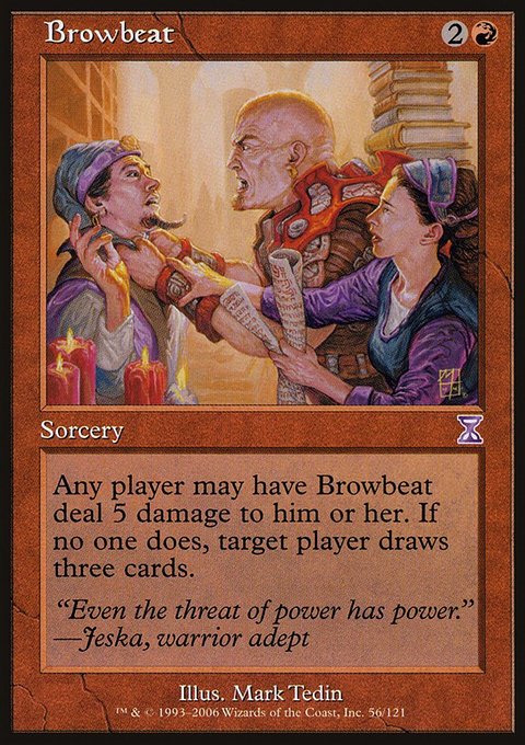 Browbeat, Time Spiral Timeshifted #56, Magic: The Gathering card