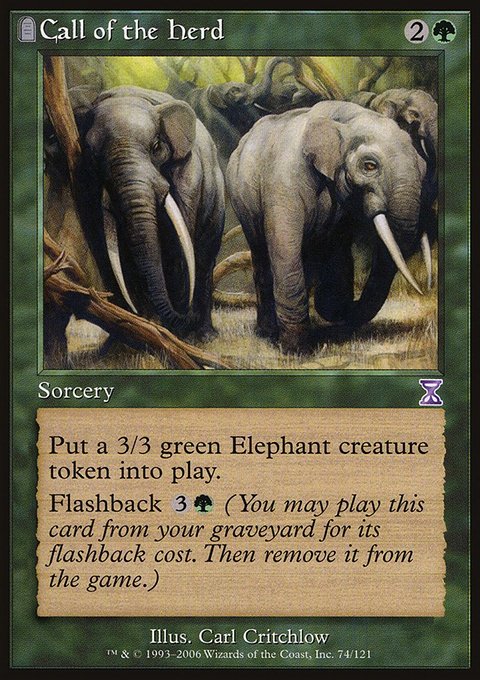 Call of the Herd, Time Spiral Timeshifted #74, Magic: The Gathering card