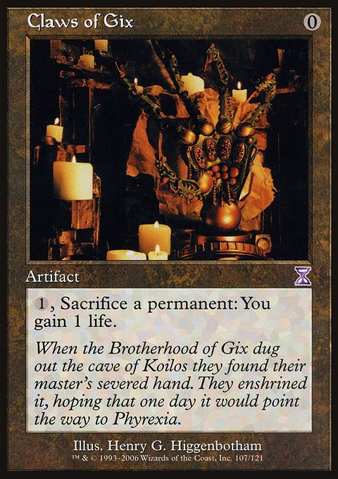 Claws of Gix, Time Spiral Timeshifted #107, Magic: The Gathering card