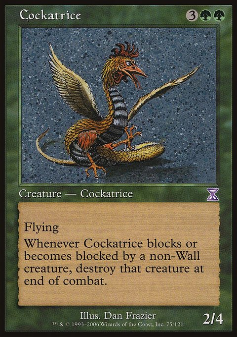 Cockatrice, Time Spiral Timeshifted #75, Magic: The Gathering card