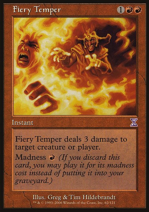 Fiery Temper, Time Spiral Timeshifted #62, Magic: The Gathering card