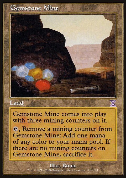 Gemstone Mine, Time Spiral Timeshifted #119, Magic: The Gathering card