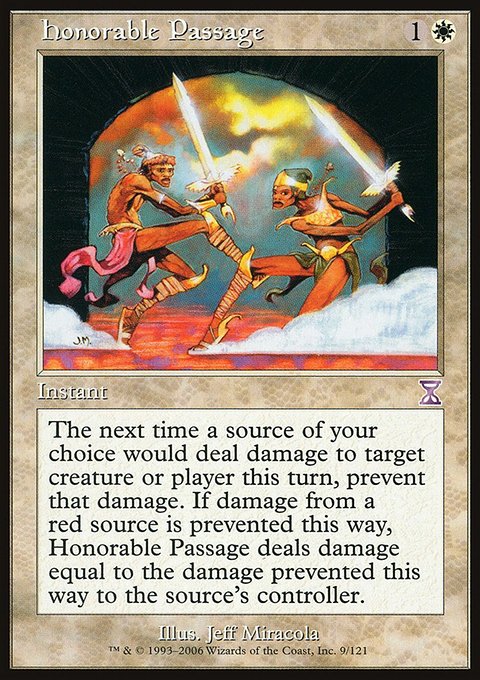 Honorable Passage, Time Spiral Timeshifted #9, Magic: The Gathering card