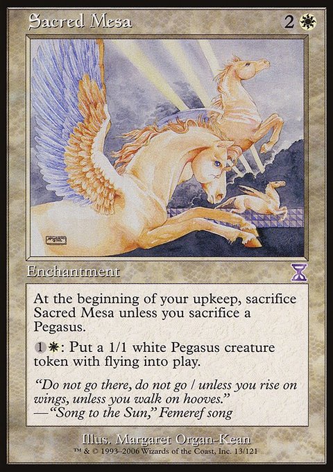 Sacred Mesa, Time Spiral Timeshifted #13, Magic: The Gathering card