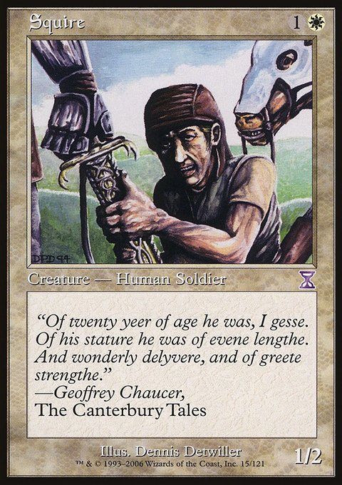 Squire, Time Spiral Timeshifted #15, Magic: The Gathering card