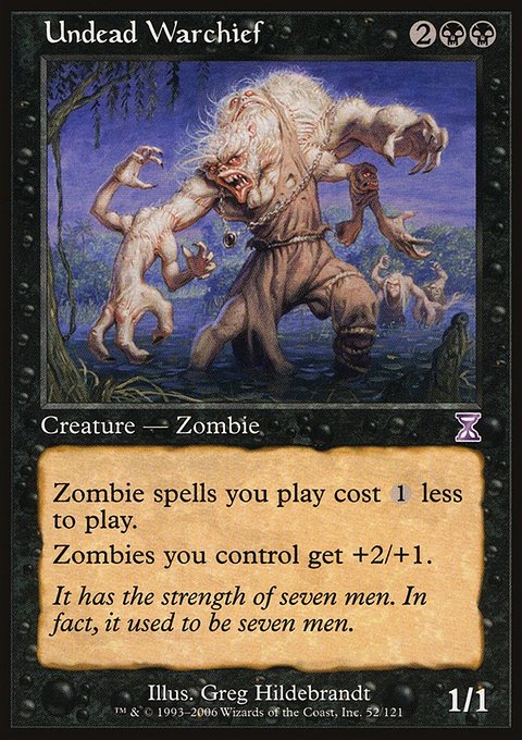 Undead Warchief, Time Spiral Timeshifted #52, Magic: The Gathering card