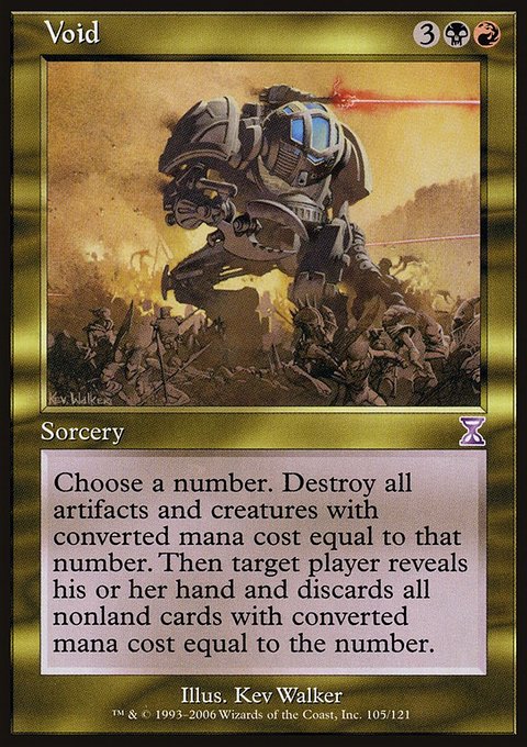 Void, Time Spiral Timeshifted #105, Magic: The Gathering card