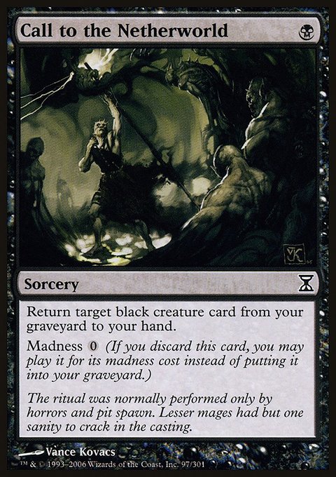 Call to the Netherworld, Time Spiral #97, Magic: The Gathering card