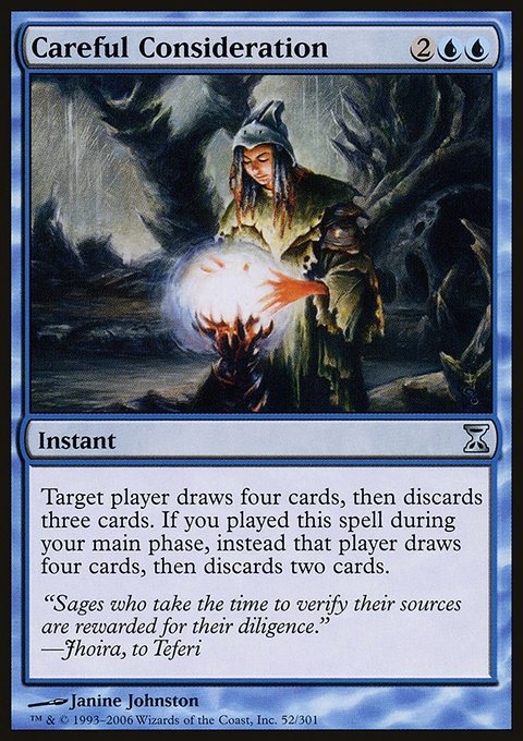 Careful Consideration, Time Spiral #52, Magic: The Gathering card