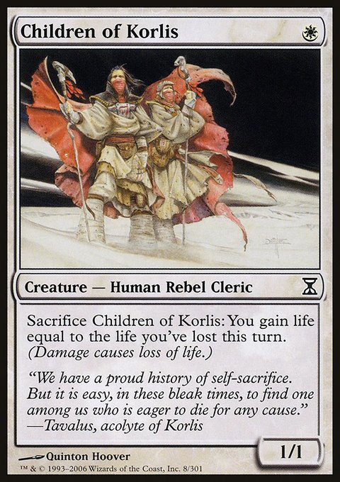 Children of Korlis, Time Spiral #8, Magic: The Gathering card