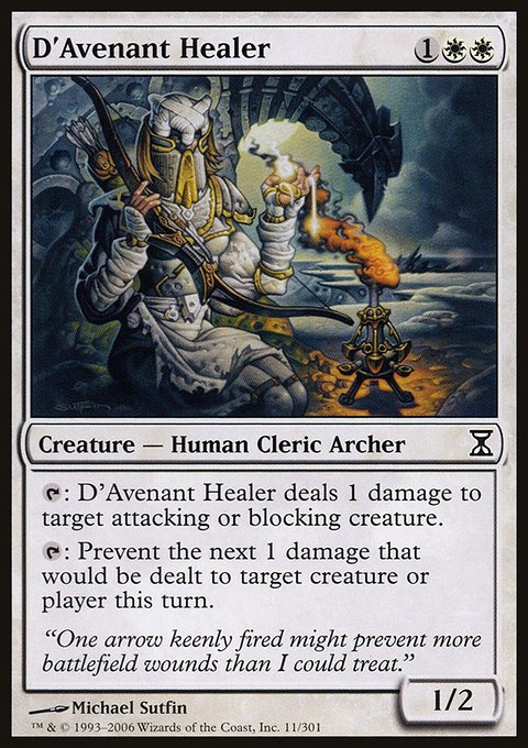 D'Avenant Healer, Time Spiral #11, Magic: The Gathering card