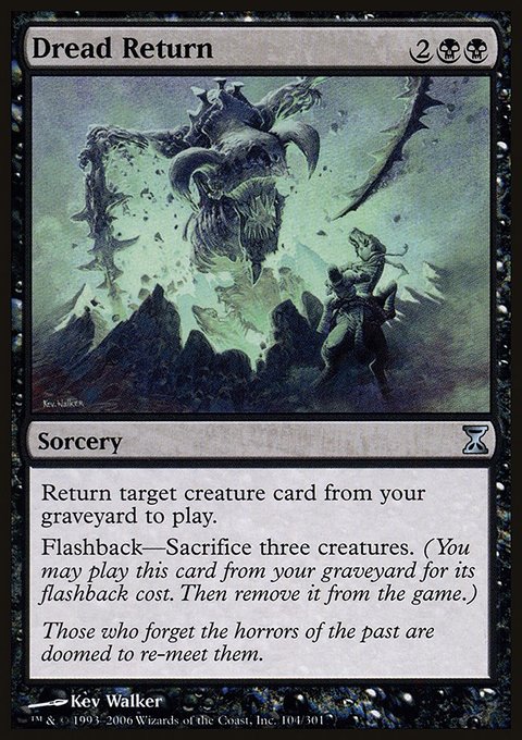 Dread Return, Time Spiral #104, Magic: The Gathering card