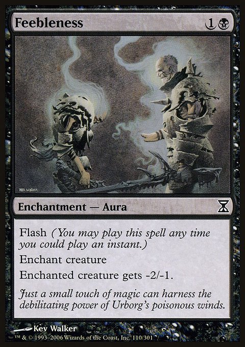 Feebleness, Time Spiral #110, Magic: The Gathering card