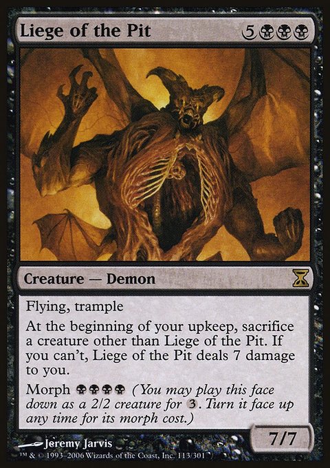 Liege of the Pit, Time Spiral #113, Magic: The Gathering card
