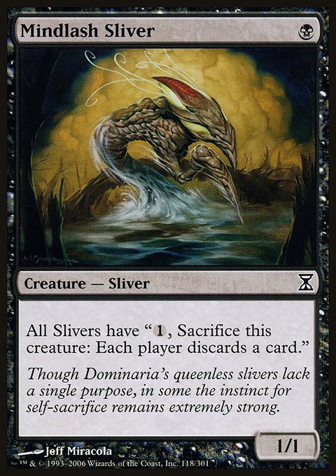 Mindlash Sliver, Time Spiral #118, Magic: The Gathering card
