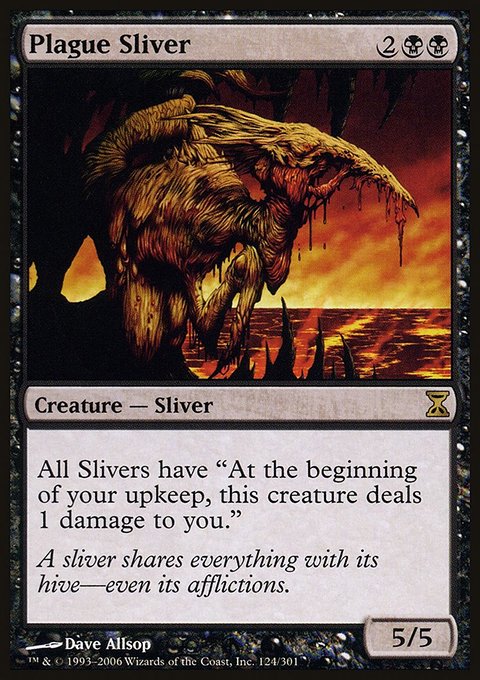 Plague Sliver, Time Spiral #124, Magic: The Gathering card