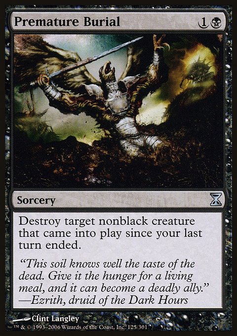 Premature Burial, Time Spiral #125, Magic: The Gathering card