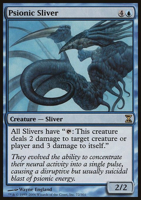 Psionic Sliver, Time Spiral #72, Magic: The Gathering card