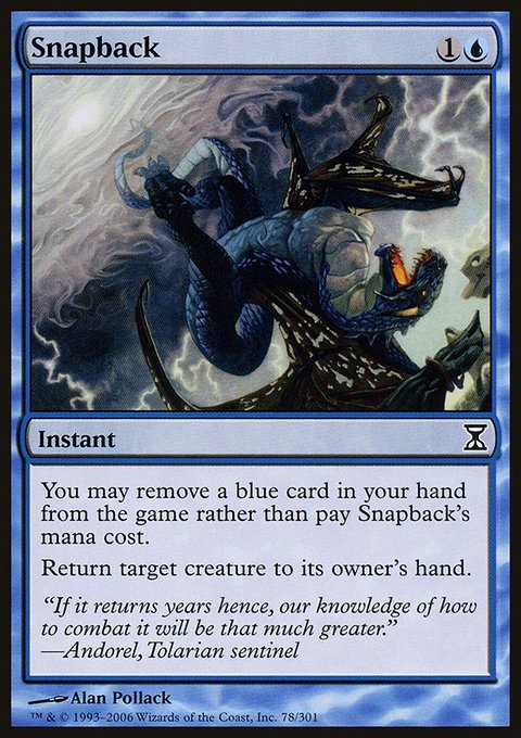 Snapback, Time Spiral #78, Magic: The Gathering card