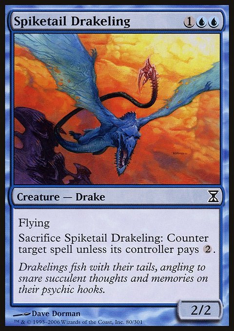 Spiketail Drakeling, Time Spiral #80, Magic: The Gathering card
