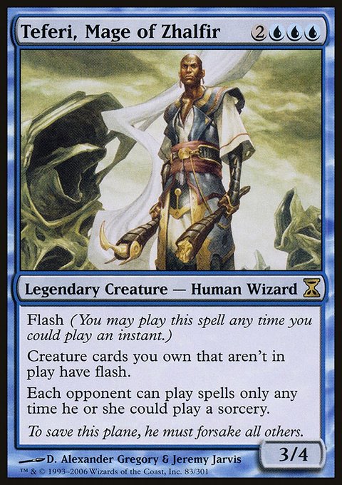 Teferi, Mage of Zhalfir, Time Spiral #83, Magic: The Gathering card