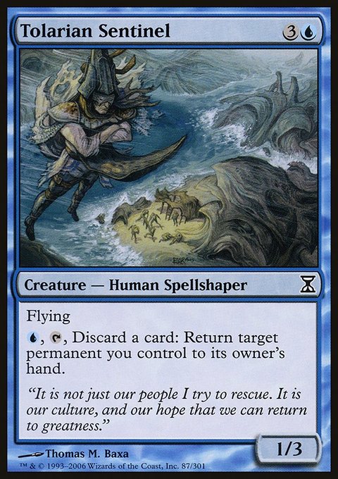 Tolarian Sentinel, Time Spiral #87, Magic: The Gathering card
