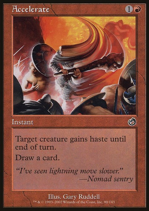 Accelerate, Torment #90, Magic: The Gathering card