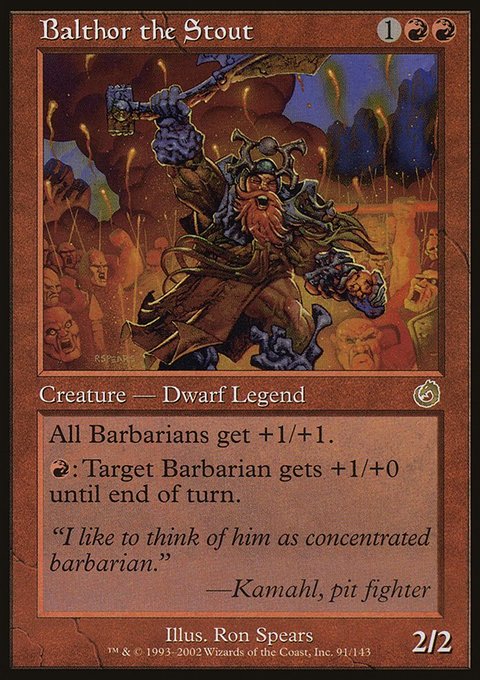 Balthor the Stout, Torment #91, Magic: The Gathering card