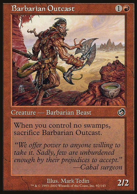 Barbarian Outcast, Torment #92, Magic: The Gathering card
