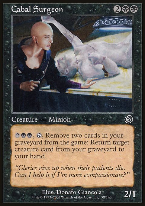 Cabal Surgeon, Torment #52, Magic: The Gathering card