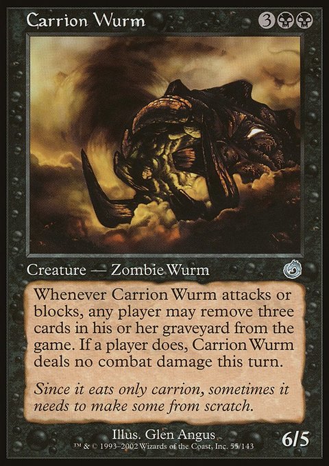 Carrion Wurm, Torment #55, Magic: The Gathering card